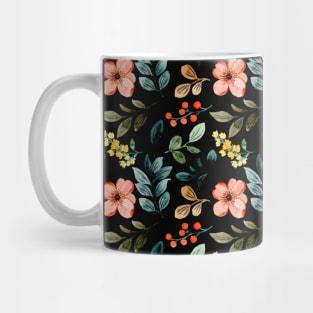 Flower and Leaves seamless pattern Mug